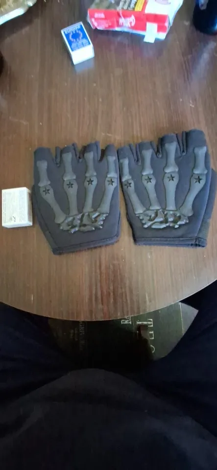 Riding Fingerless Gloves Non-slip Half Finger Gloves for Motorcycle Cycling photo review