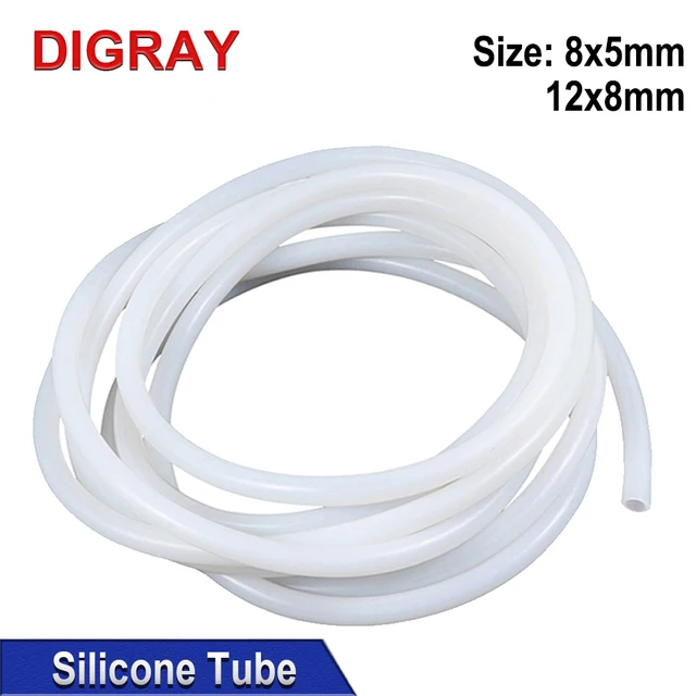 DIGRAY 20 Meters Silicone Tube 5x8mm 8x12mm Water Pipe Flexible Hose For Water Sensor & Air Pump & Water Chiller &Co2 Laser Tube 6
