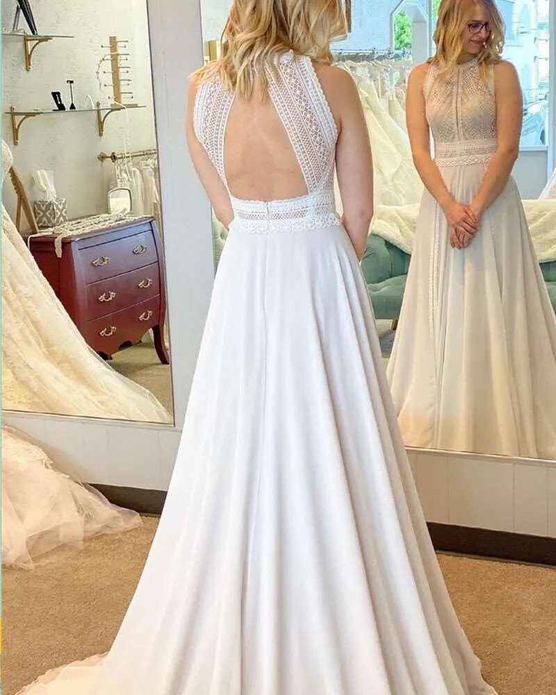 Minimalist boho wedding dress photo review