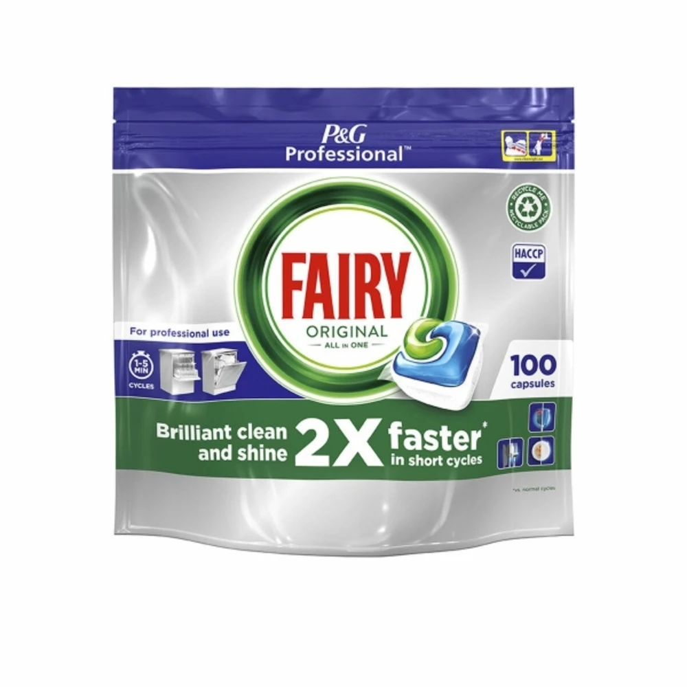 Fairy todo en uno, pastillas para Lavavajillas 100 Unidades, Fairy All in One, cápsulas para lavavajillas, Fairy professional