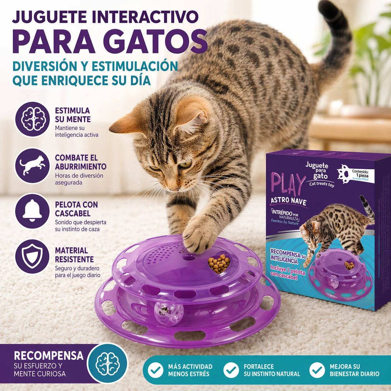Juguete Para Gatos Astro Nave Para Poner Premios