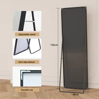 Зеркало для ног 162x53 см, прямоугольное напольное зеркало в полный рост, настенное зеркало на бедрах, закаленное стекло — изображение 3