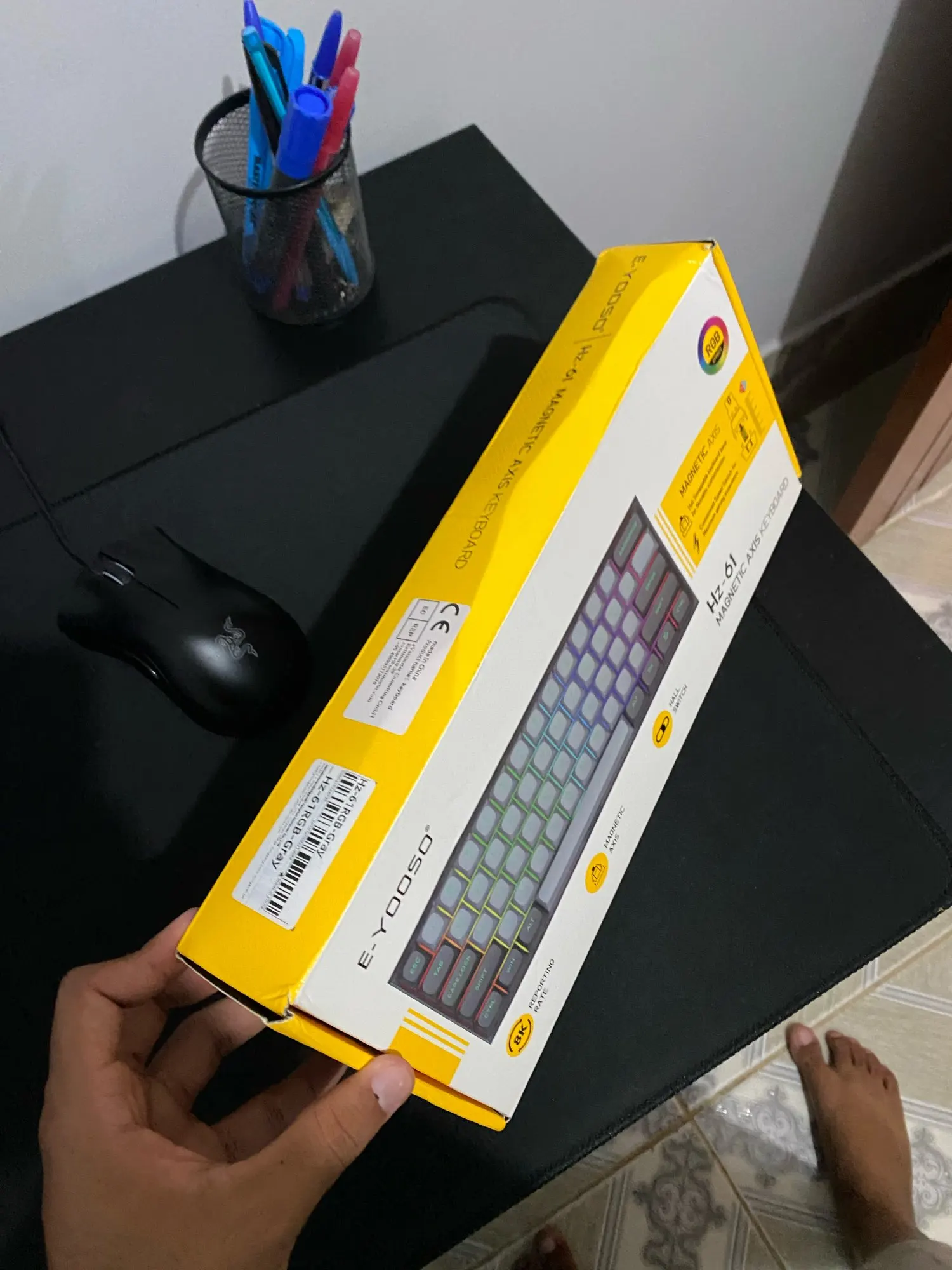 Hz-61 E-YOOSO RGB USB Mini 8K RT Mecânico Gaming Teclado