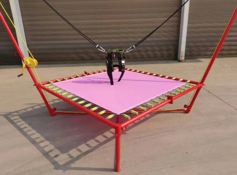 Cheap carnival rides kids bungee jumping bed portable trampoline amusement rides for kids single-person