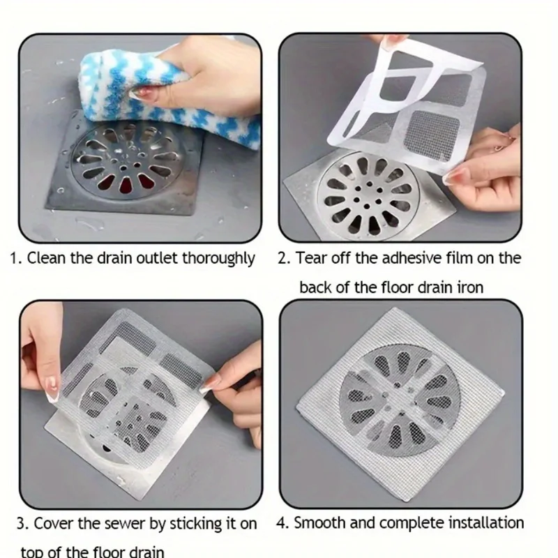 Disposable Hair Stoppers & Catchers 10pcs for Bathroom Kitchen