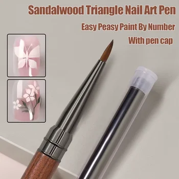 Penna per Colla per Unghie, Pennello per Gel UV, Pennello per Pittura e Disegno su Unghie Acriliche, Strumento Professionale per Manicure