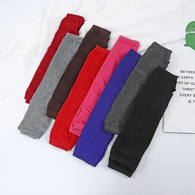 Fingerless Gloves Y2K Fashion Women Girls Striped Elbow Gloves Warmer Knitted Long