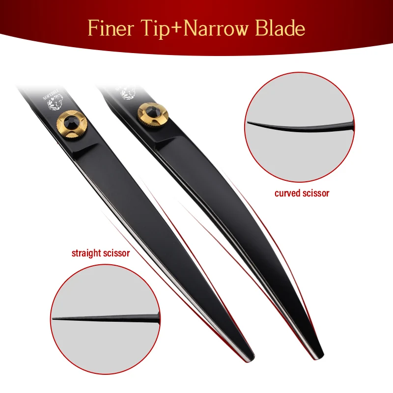 Dog Grooming Scissors Professional Dog Grooming Scissors Supplies JP440C Steel 6.5&7.0 Inch Dog Beauty Shears for Cutting Dogs Hair