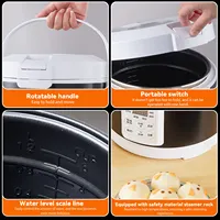 Cuisinière à riz compacte 3L 12V-24V+220V tri-tension, légère, portable, électrique, pour le camping, les voyages en camping-car 5