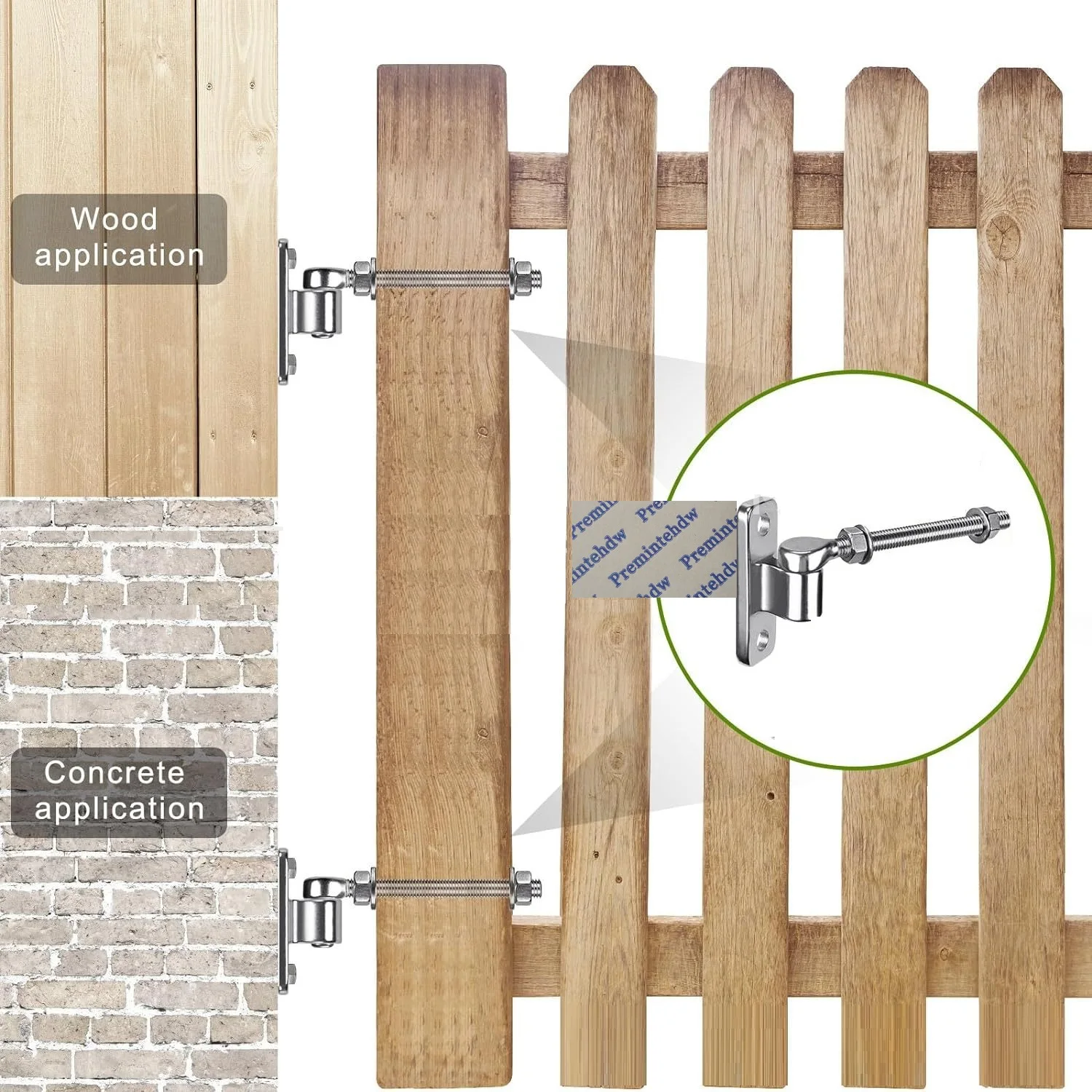 2Pcs Cast SUS304 Outdoor Wooden Bar Gate Hinge For Pasture Garden