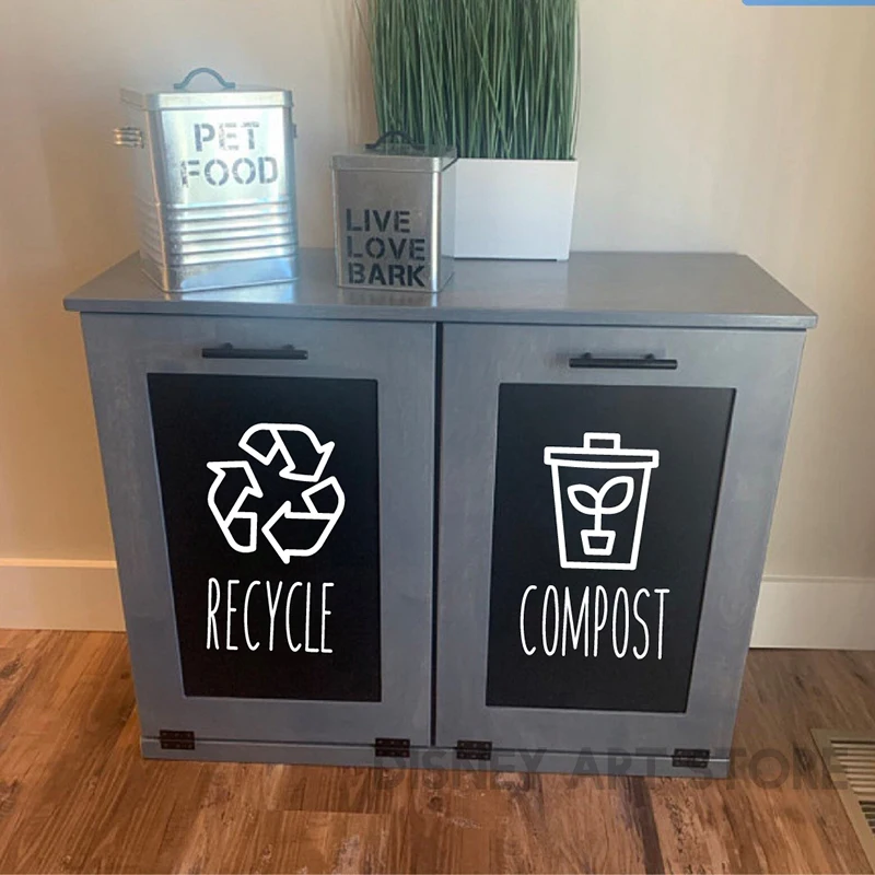 RECYCLING SYMBOL VINYL Schema Wheelie Bin Aufkleber Aufkleber X 2 NUR