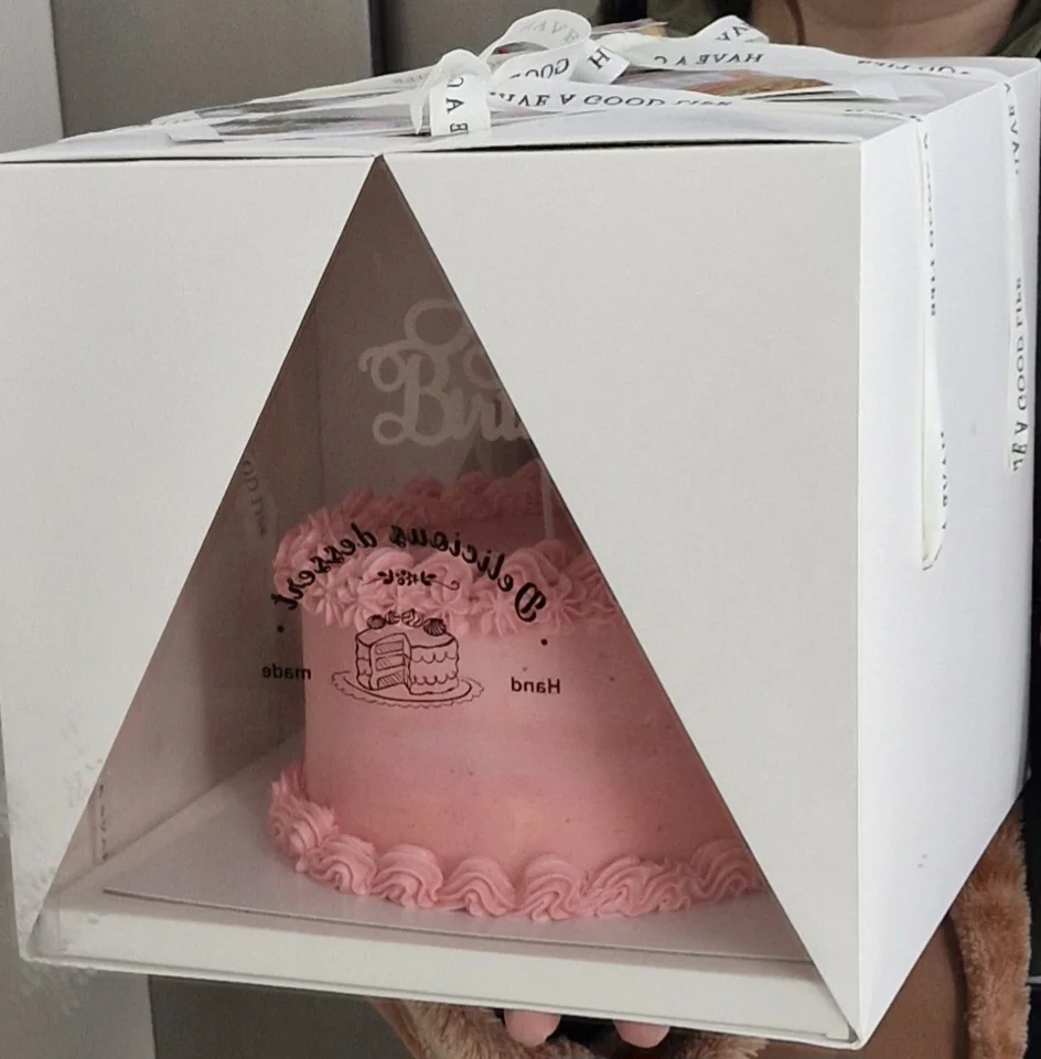 LBSISI Life 1piece Surprise Cake Boxes With Handle 4/6/8 Inch