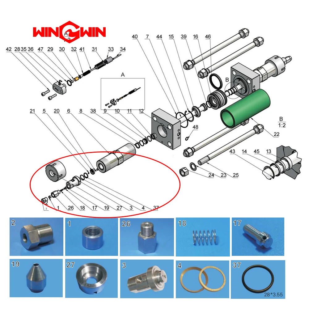 

Waterjet Spare Parts Spring, Check Valve EP0013 510000242 for Dardi G6D Water Jet Cutting Machine