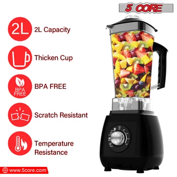 5 Core Juicer Blender Machines 2000W Countertop Kitchen Smoothie Maker w 68oz Jar JB 2000 M 4