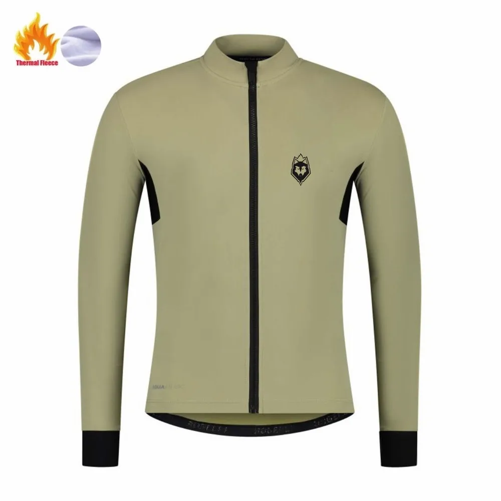 

Frenesi Men Winter Cycling Jersey Essential Long Sleeve Coat MTB Bike Thermal Fleece Warm Bicycle Clothing Road Ciclismo Hombre