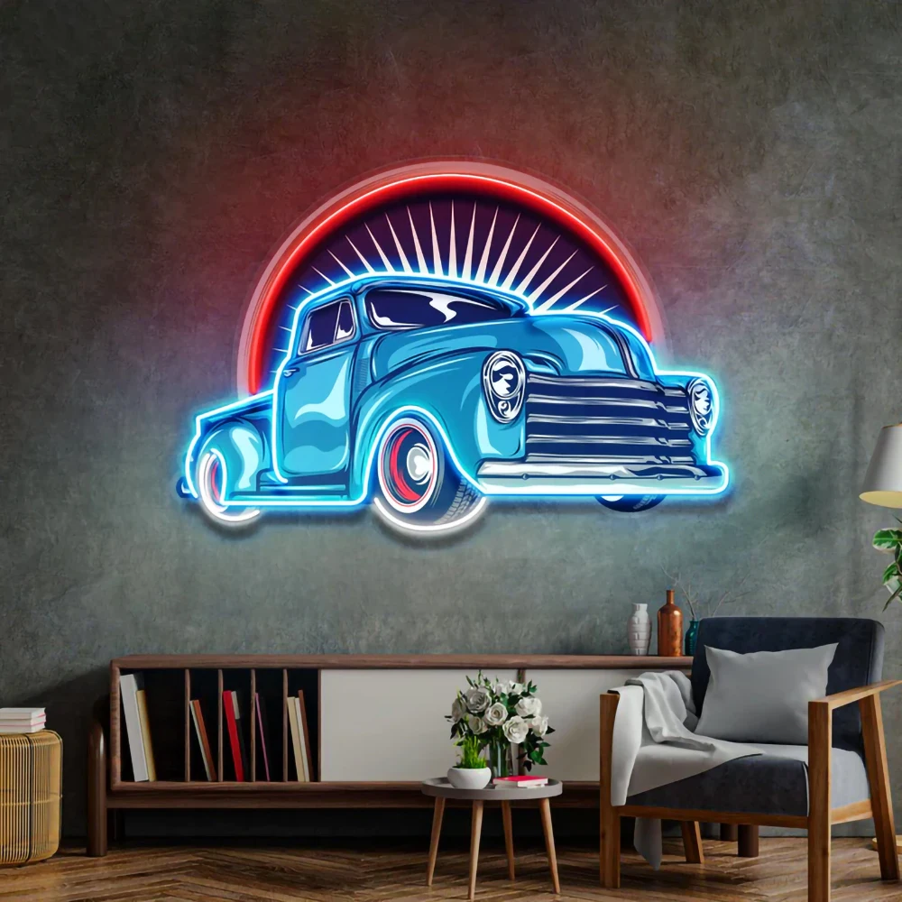 Insegna Al Neon LED Route 66 Con Alimentazione USB – Luce Decorativa Per Parete – Regalo Originale Per Ragazzi E Amici