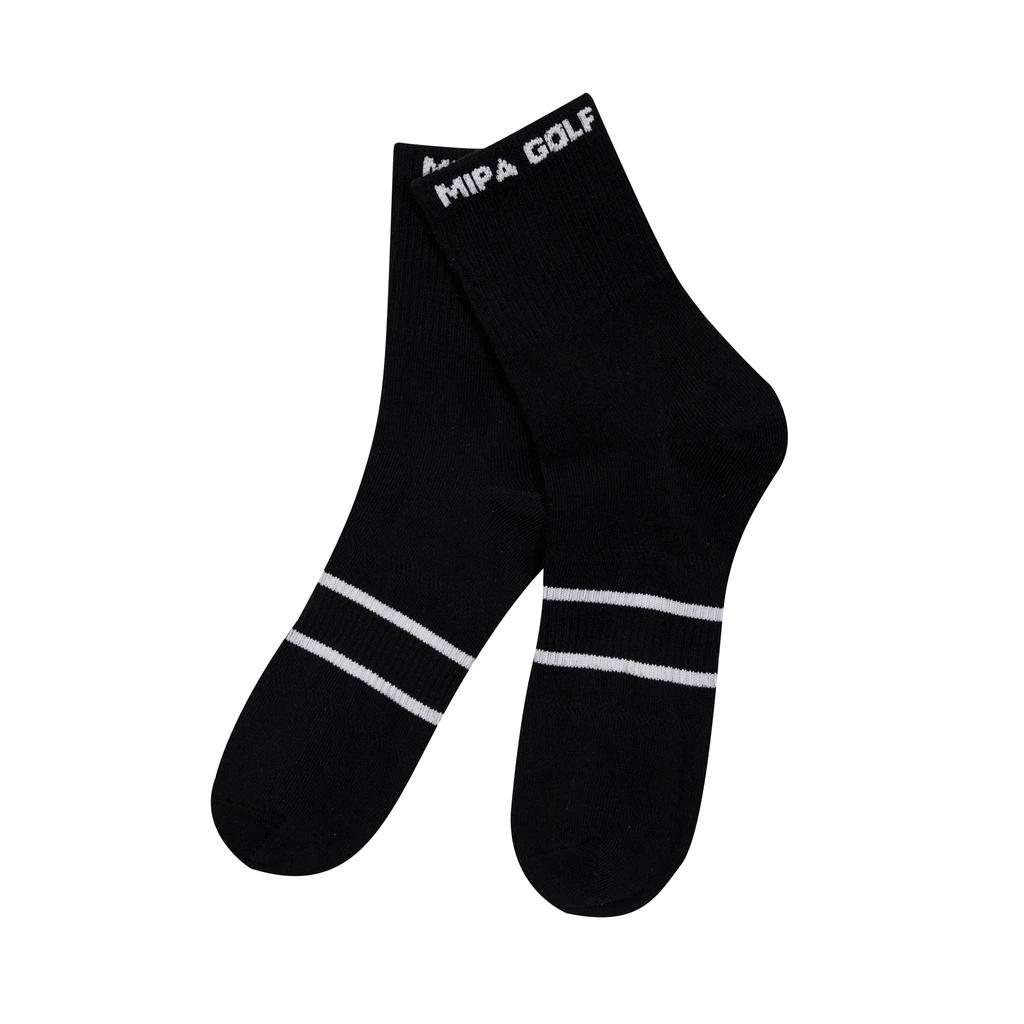Mipa Basic Socks for Men Black Color Thick Sole to Support Movement Accessoies Material Feels Solf Absorbs Men's High-neck Socks