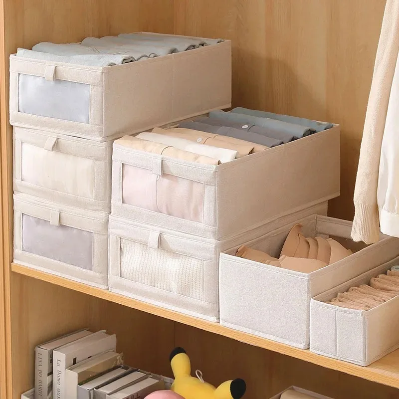 1Pcs Pants Storage Box Clothes Organizers of Cabinets and Drawers Fabric Foldable Boxes for Bedroom Wardrobe Organization Home 5