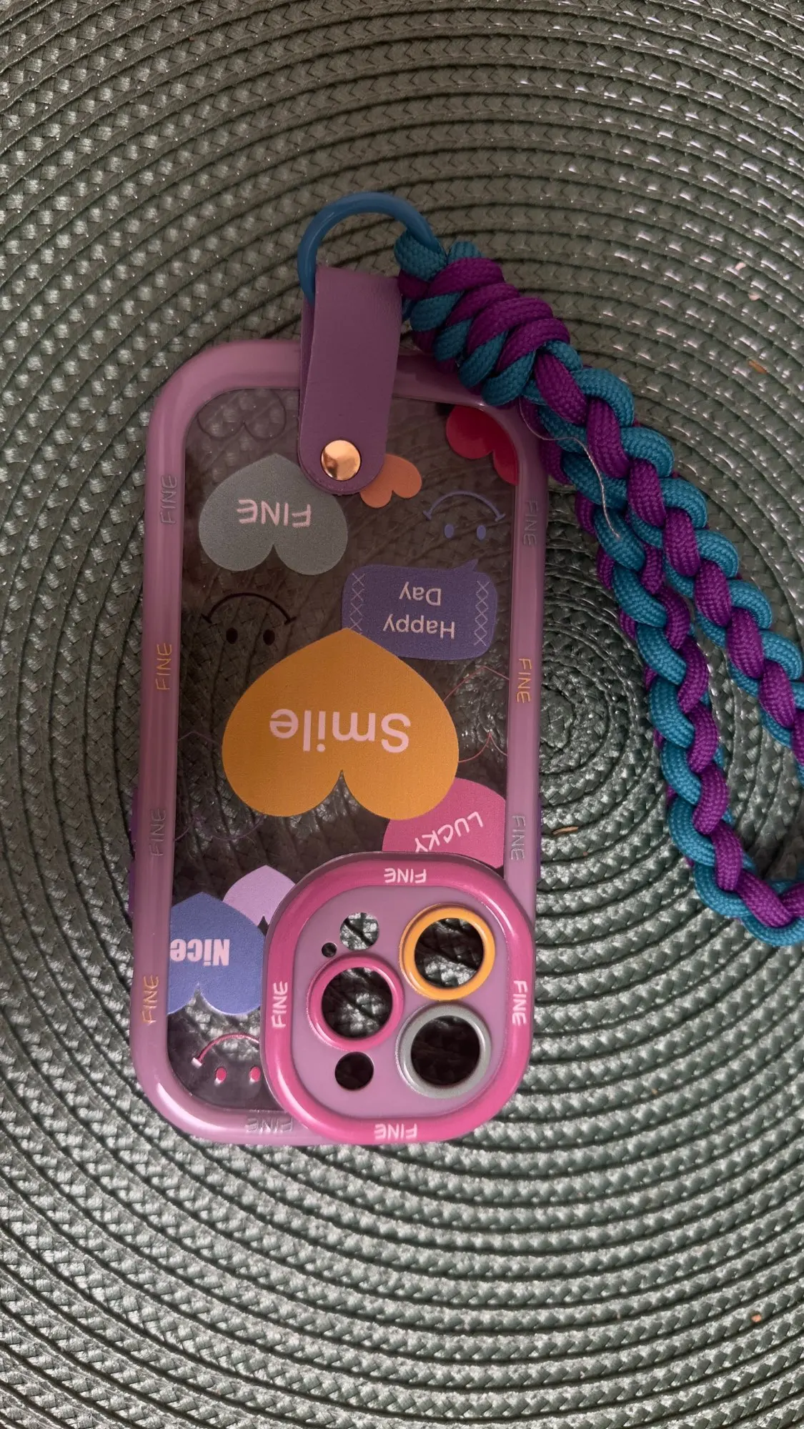 Capa iPhone Coração com Corrente Estilo Ink Wash – Horiginex