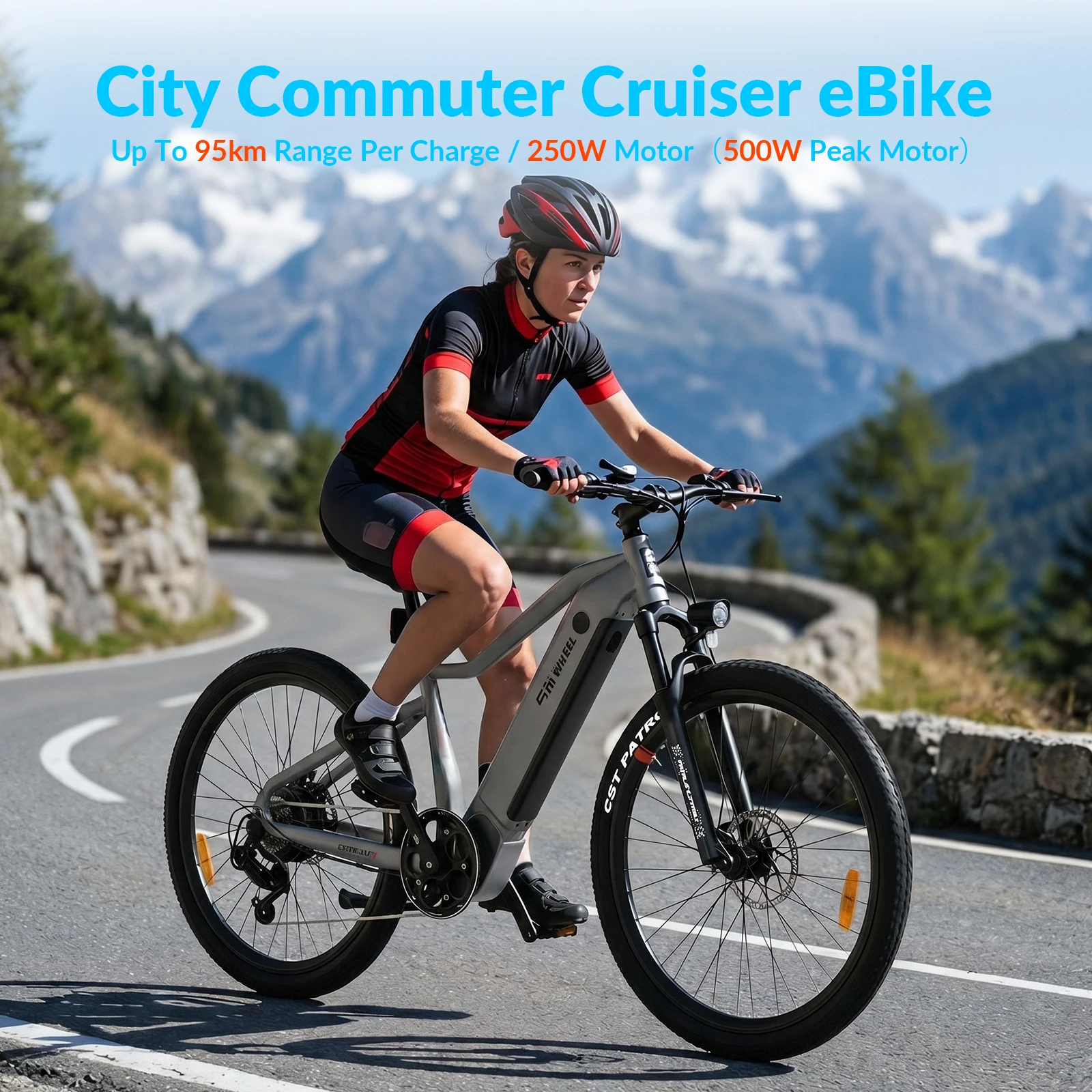 5TH WHEEL Electric Bike for Adults, 27.5" City E-Bike with Removable 48V 14.7Ah Battery, Up to 100KM Range, Torque Sensor, 25KM/H Urban Commuter Bicycle for Daily Travel 7 5TH WHEEL Electric Bike for Adults, 27.5" City E-Bike with Removable 48V 14.7Ah Battery, Up to 100KM Range, Torque Sensor, 25KM/H Urban Commuter Bicycle for Daily Travel - Image 7