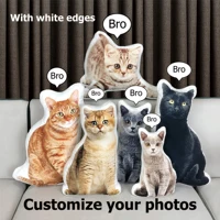 Personalized Photo DIY Pet Cushion Dog Cat Plush Toys Custom Washable Puppy Picture Pillow Memorial Stuffed Animal Birthday gift 1