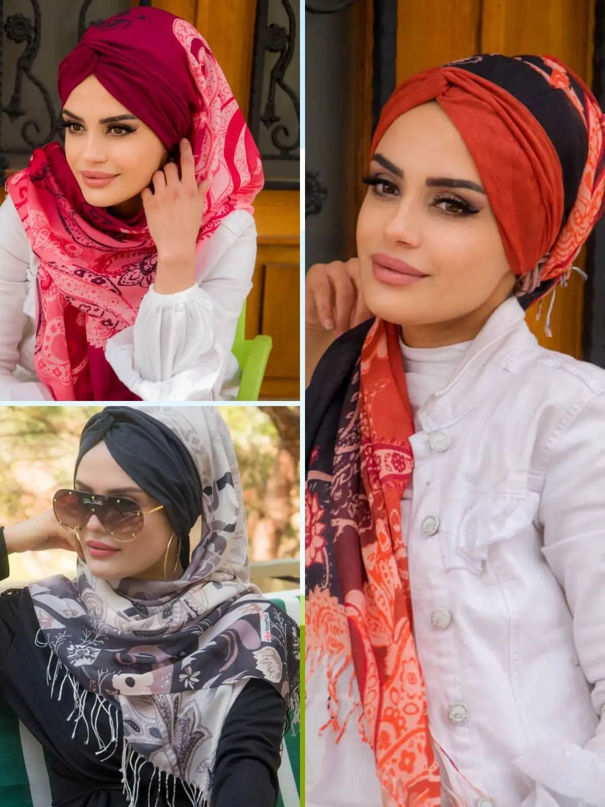 Digital Print Ready Shawl, Buy 2 Get 1 Free, Bonnet Muslim Fashion Hijab Casual Bonnet Summer Clothing Woman