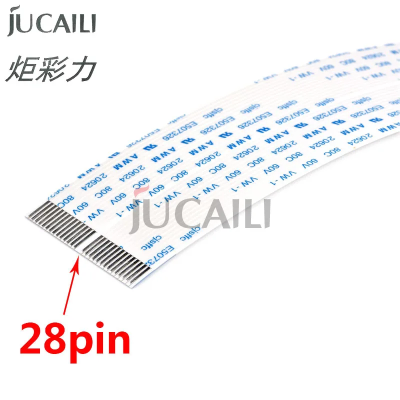 

Jucaili 4pcs head cable XP600 printhead data cable 28 pins 40cm FFC flat cable Bifurcation cable printers