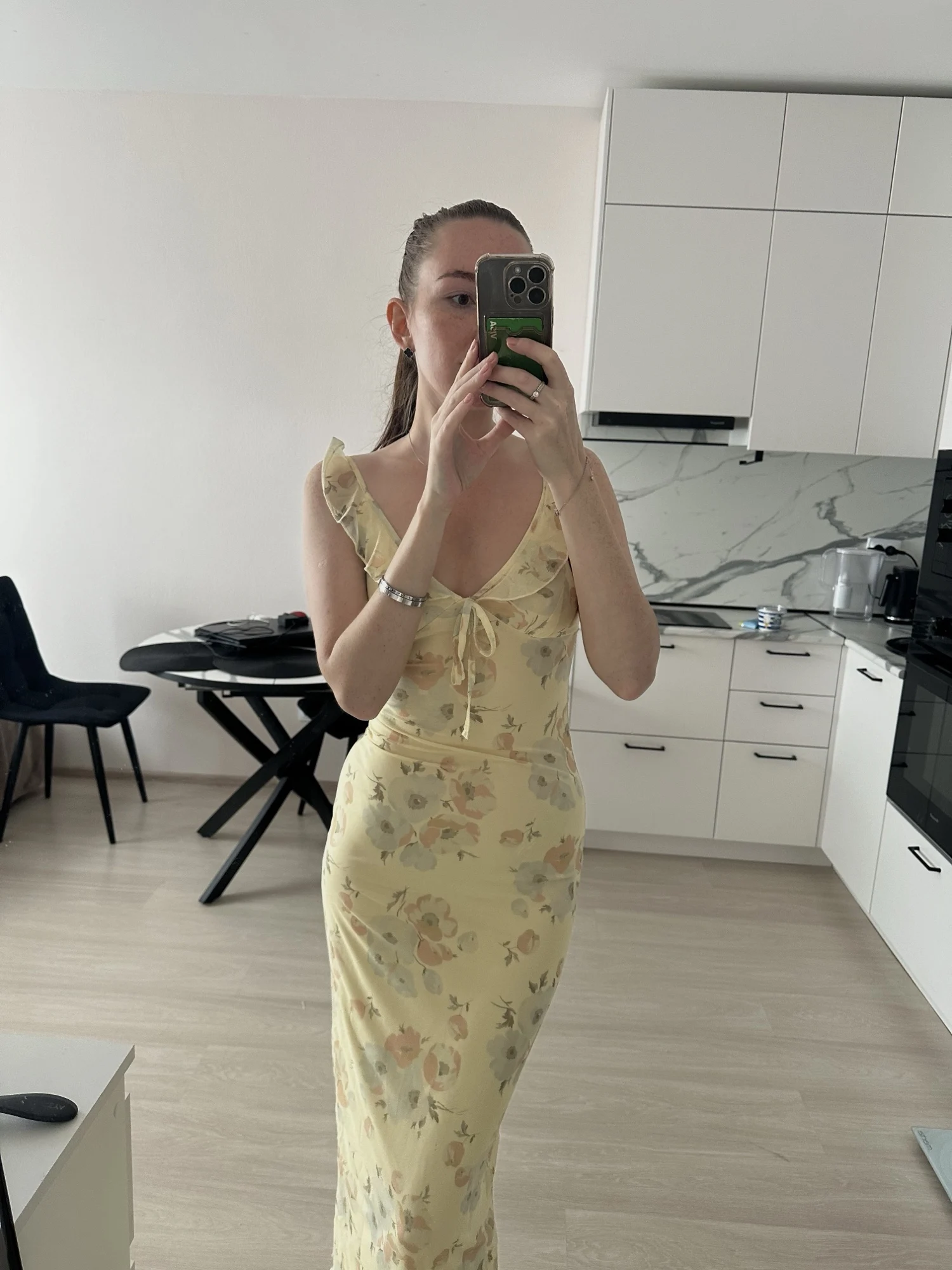 Cryptographic Summer Floral Print Plunge Maxi Dress photo review