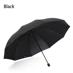 Extra - Large All - Weather Folding Umbrella with Wind and Waterproof Protection, 130cm - Iron (Black)