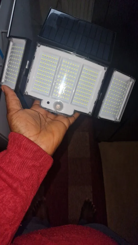 Solar Light Outdoor 328/348 LED Integrated Super Bright Motion Sensor Strong Power IP65 Waterproof 3 Working Modes Garden Wall photo review