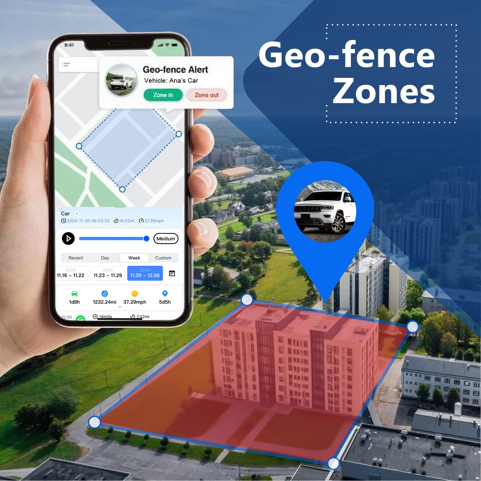 4G LTE GPS Tracker for Car, US Seller Magnetic Hidden Vehicle Locator, Real-Time Global Tracking App, Long Battery Life, Geo-Fence Alerts, Subscription Required 6