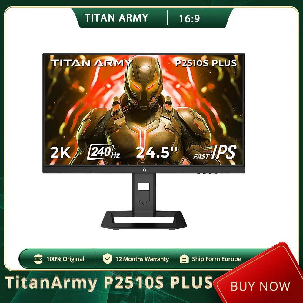 Monitor 240Hz TITAN ARMY P2510S PLUS Flat Fast IPS z Polski za $126.43 / ~472zł