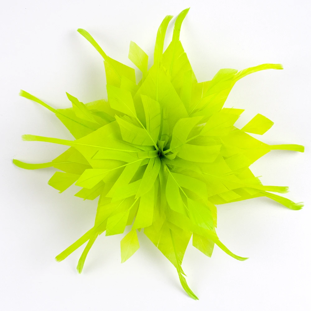 

Beautiful Ladies Headdress With Feathers Fascinator Pin Hairclip Feather Flower Brooch&Clip Headpiece Plumage Accessories