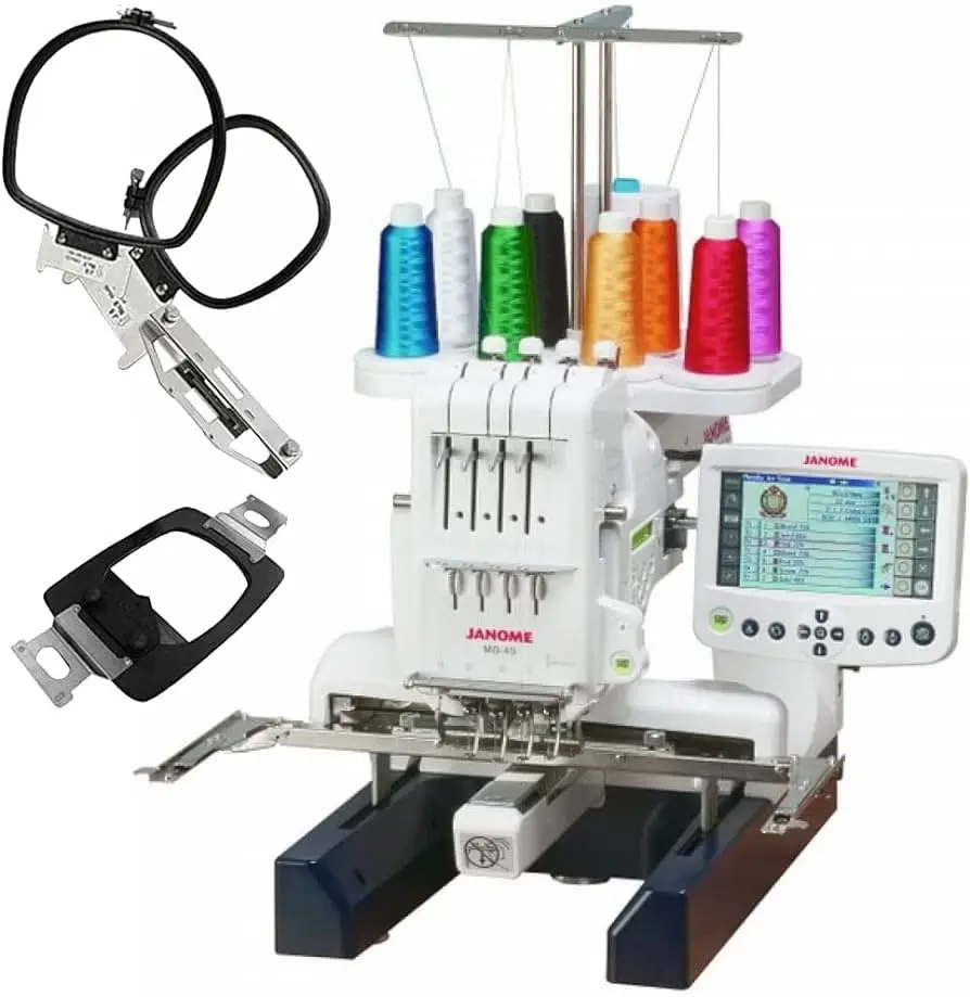 

BRAND NEW Janome MB-7 MB7 7 Needle Embroidery Machine Plus Deluxe Bonus Kit Sewing.