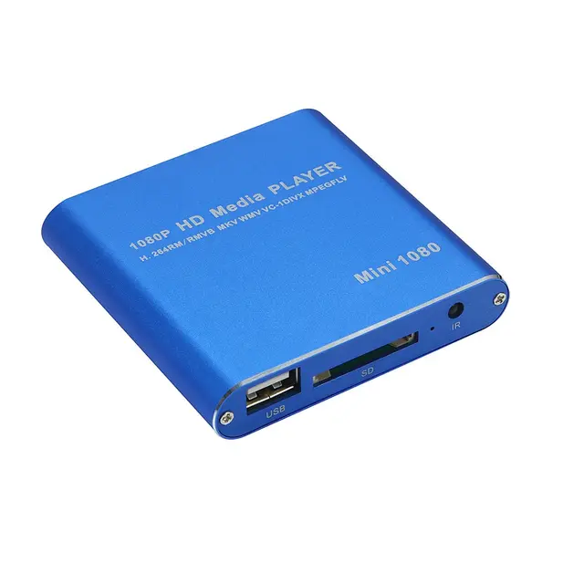 Mini lecteur HDD multimédia Full HD 1080P HDMI avec lecteur de carte SD /  MMC / fonction HOST, disque dur externe, taille: 63 * 60 * 13mm