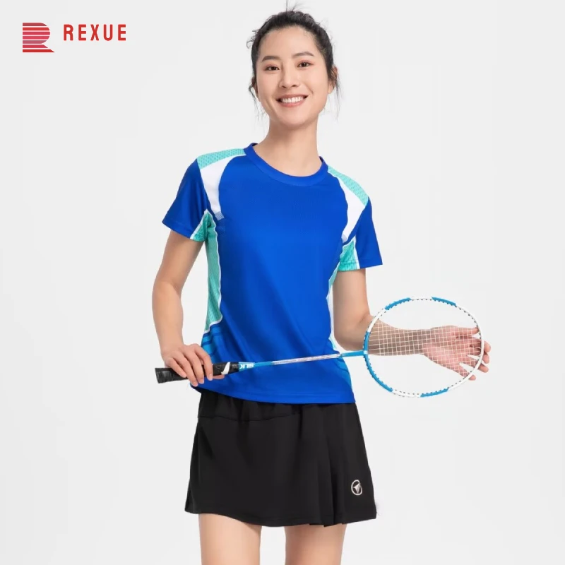 Badminton Shirt Women Child Table Tennis Short Sleeve Tee Breathable Light Golf Jersey Ping Pong Training Clothes