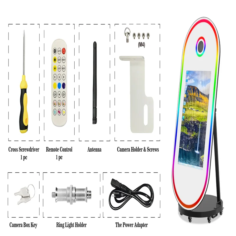 Magic Mirror Photo Booth Instant Print 32 Inch Touch Screen Magic Mirror Photo Booth Selfie LED Light Photo Booth Event for Wedd A311511b71fce4c8da8d22c137c410f3cV