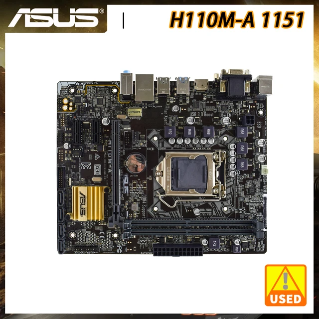 Asus H110M-A 1151マザーボードDDR4インテルH110 hdmi sata 6 ...