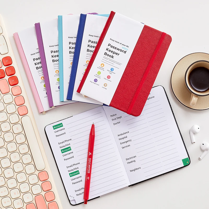 Hardcover Password Book For Internet Website Address Login-Small Password Keeper Organizer Notebook For Office&Woman,Seniors 6