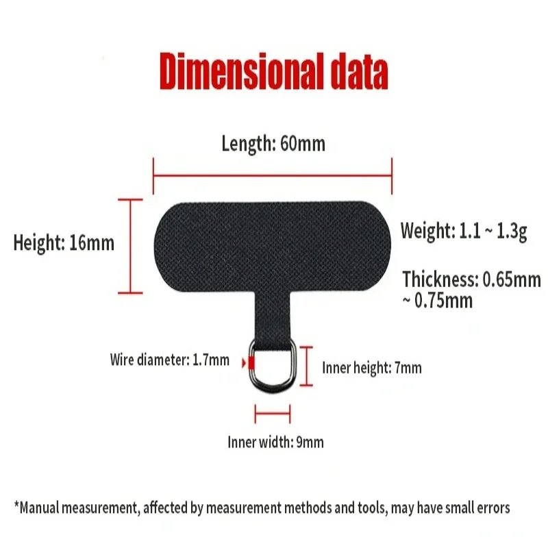 Universal Mobile Phone Lanyard Patch Anti-lost Pad Cell Phone Strap Hang Cord Tabs Connector with Metal Ring for IPhone Samsung