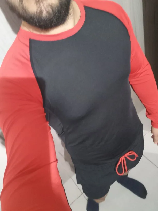 Men's Compression Fitness Top, Quick-Dry Sweat-Wicking Long Sleeve Casual Sport Base Layer, Durable Color Block Pullover Top Fit photo review