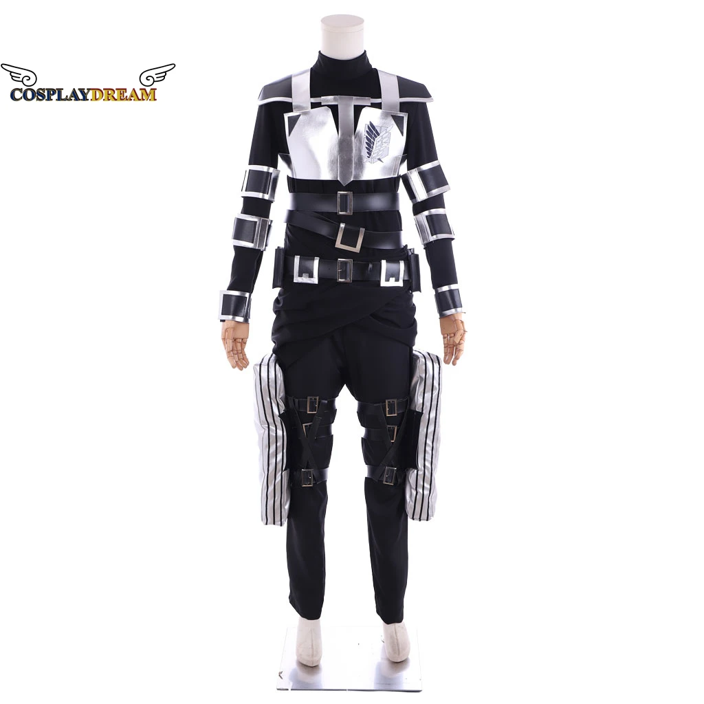 

Attack on Titan 4 The Final Season Rivaille Cosplay Costume Halloween Superhero Outfit Shingeki no Kyojin Team Armour Uniform