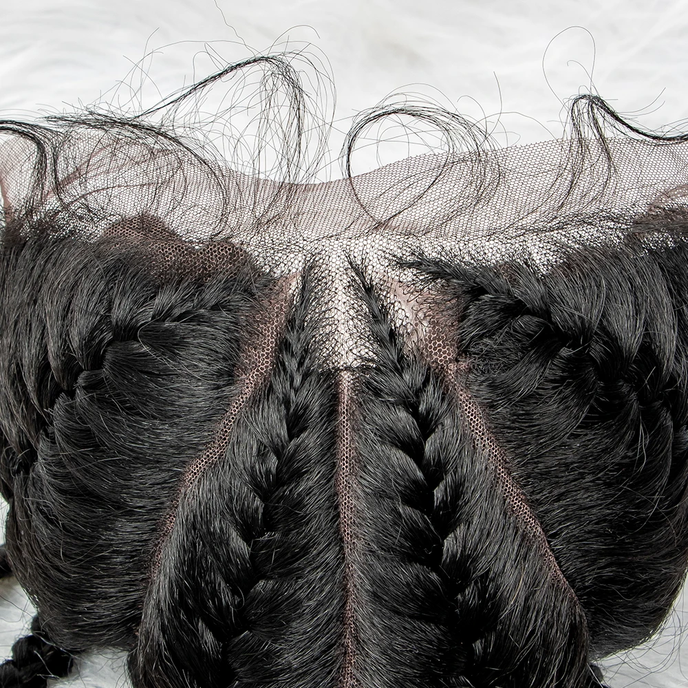 Synthetic lace front wigs Braided wigs Dutch Twins Cornrows Braids With baby hair 26 Inches for Black women for lace front wig lace wigs womens synthetic wigs synthetic wigs