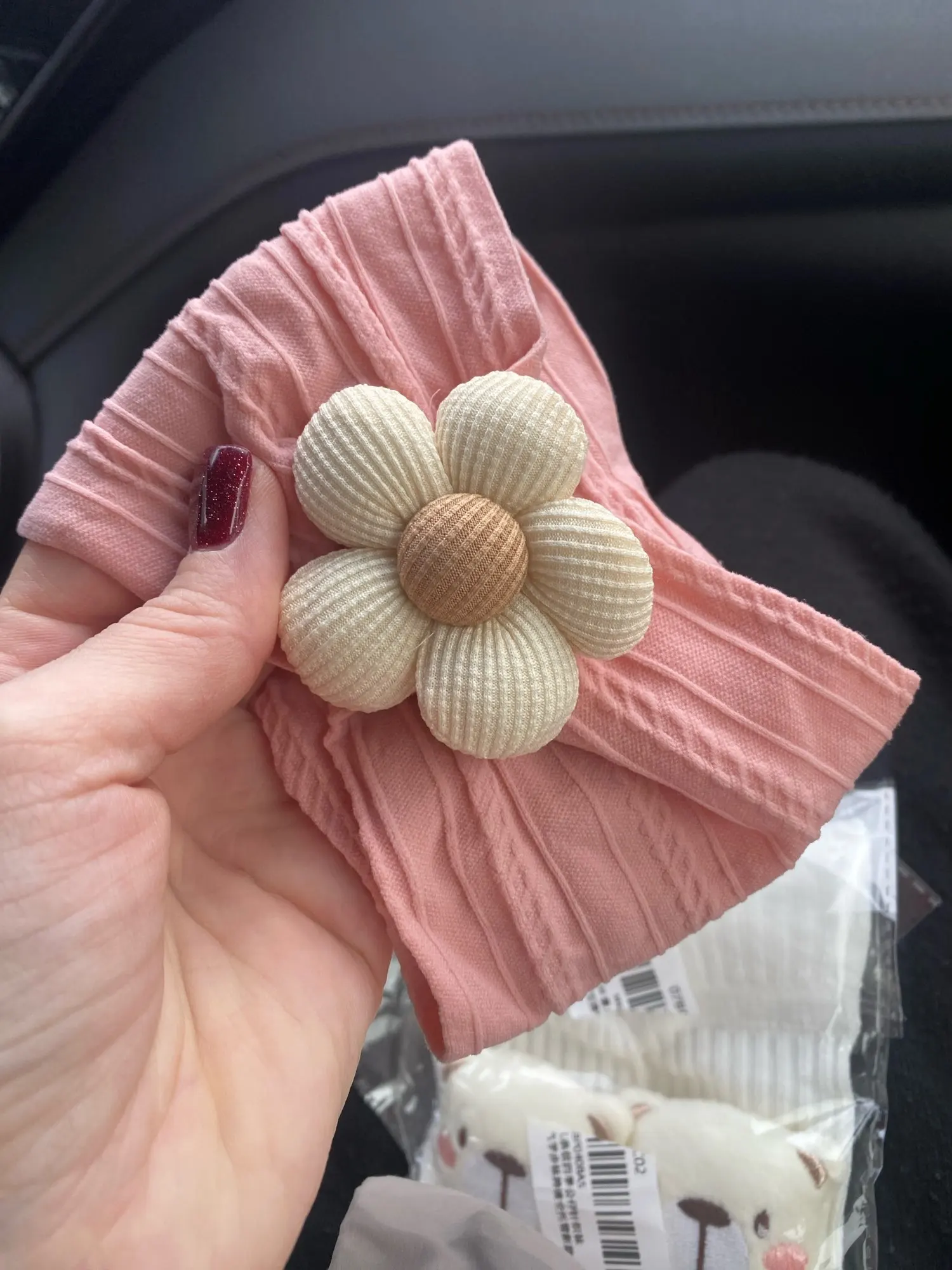 Cute Floral Nylon Baby Headband photo review