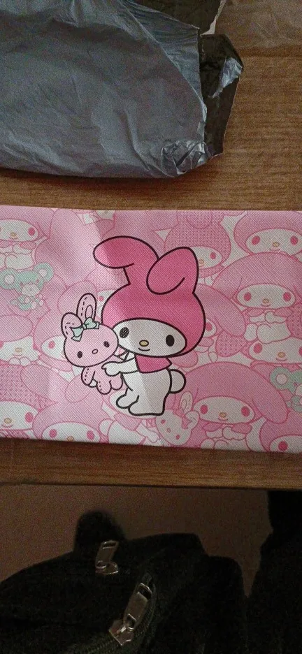 Sanrio bolsa de cosméticos Cinnamoroll Kuromi My Melody estuche para lápices monedero bolsas de maquillaje juguetes regalos para niñas photo review