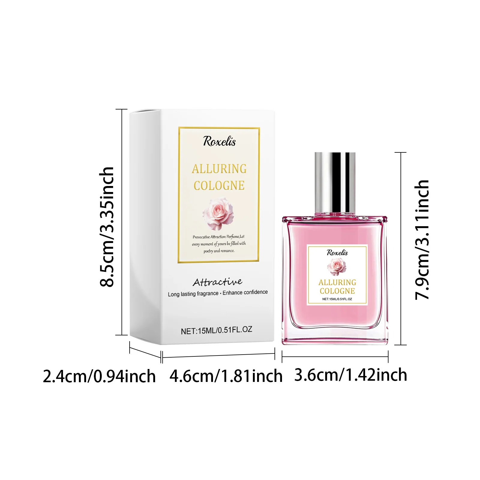 Roxelis 15ml Floral Scent Air Refresher Lily Roller Rose Mist Lasting Fragrance Natural Fresh Flirt Dating Elegant Atmosphere