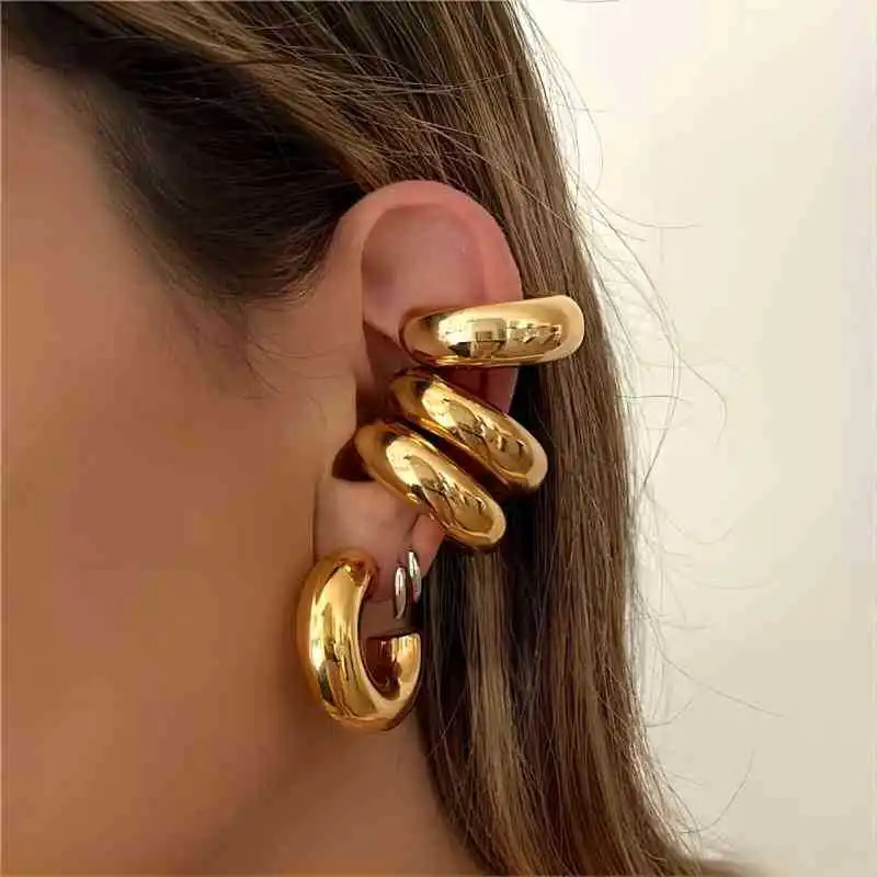 C-Hoop Stainless Steel Earrings