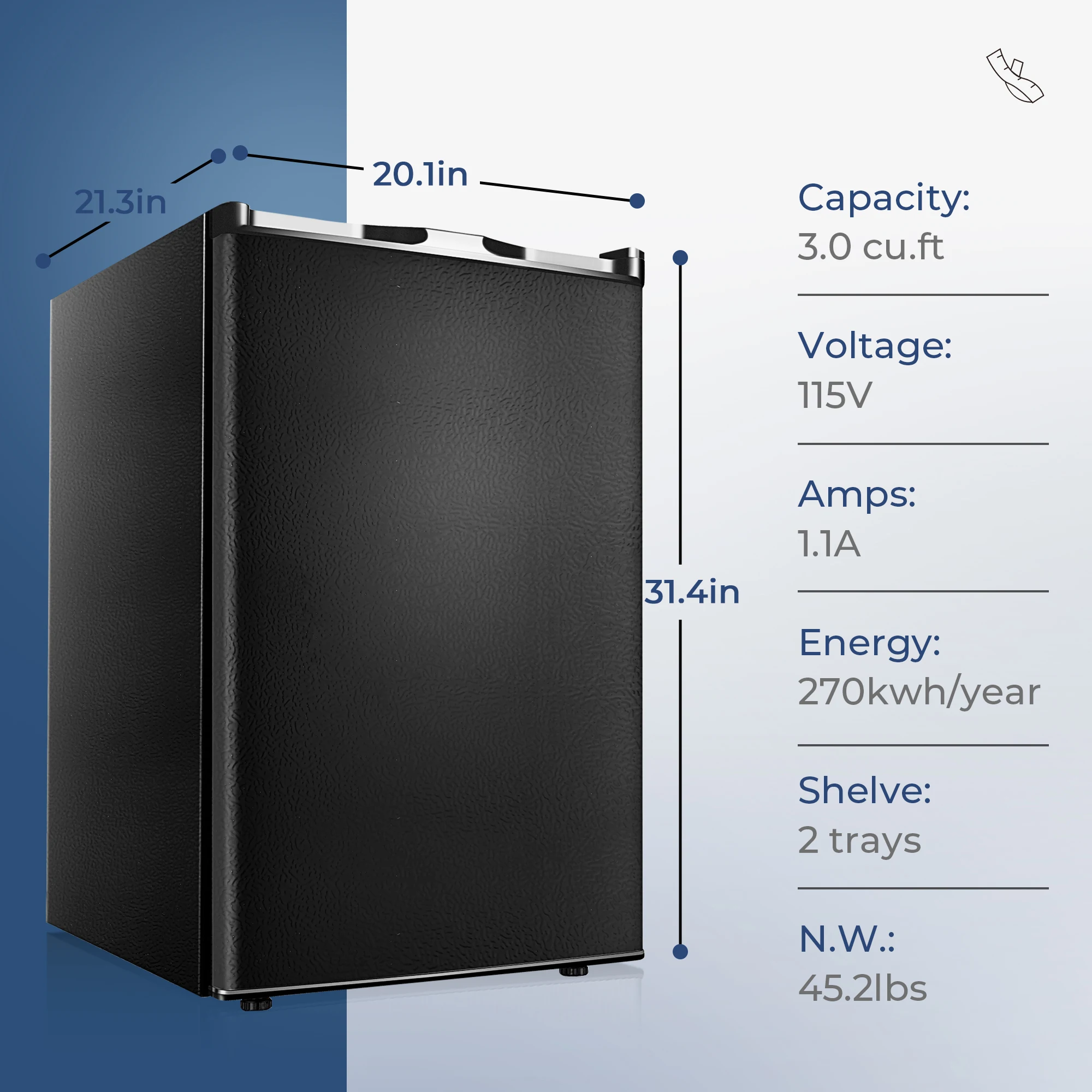 EUHOMY 3.01 Cu.ft Upright Freezer,Single Door Compact Design,Reversible Stainless Steel Door Suitable for Home,Dorm,Apartment
