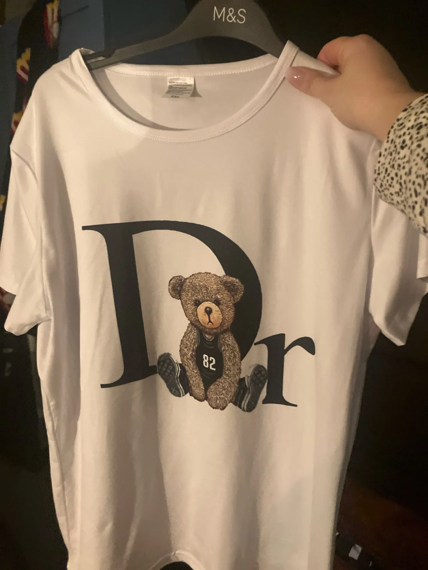 Luxury Brand Cute Bear Print Women T-shirt Tshirt Summer Graphic Fashion Female T Shirts Woman Clothing Free Shipping photo review