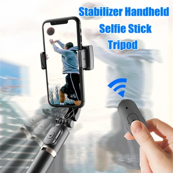 Roreta 2023 NEW Gimbal Stabilizer Selfie Stick Foldable Wireless Tripod with Bluetooth Shutter Monopod for IOS Android 6